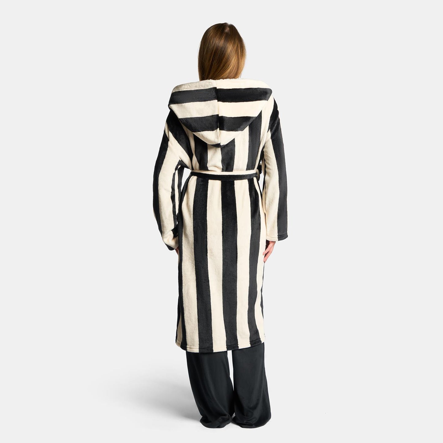 OHS Flannel Dressing Gown Soft Fleece Adults Unisex Thermal Winter Bathrobe