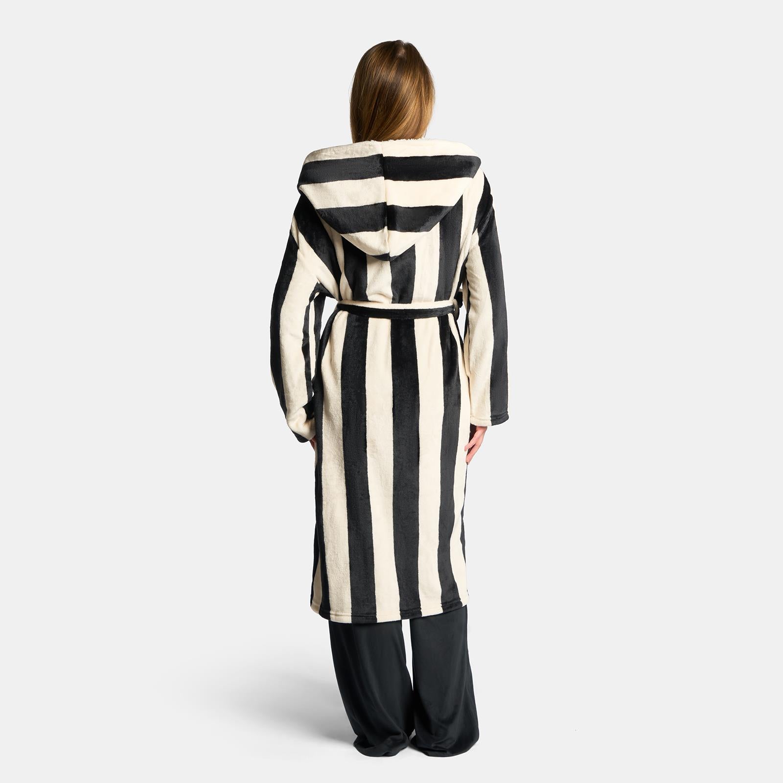 OHS Flannel Dressing Gown Soft Fleece Adults Unisex Thermal Winter Bathrobe